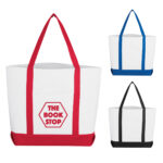 63008 600D POLY CANVAS SHOPPER TOTE WITH POCKET